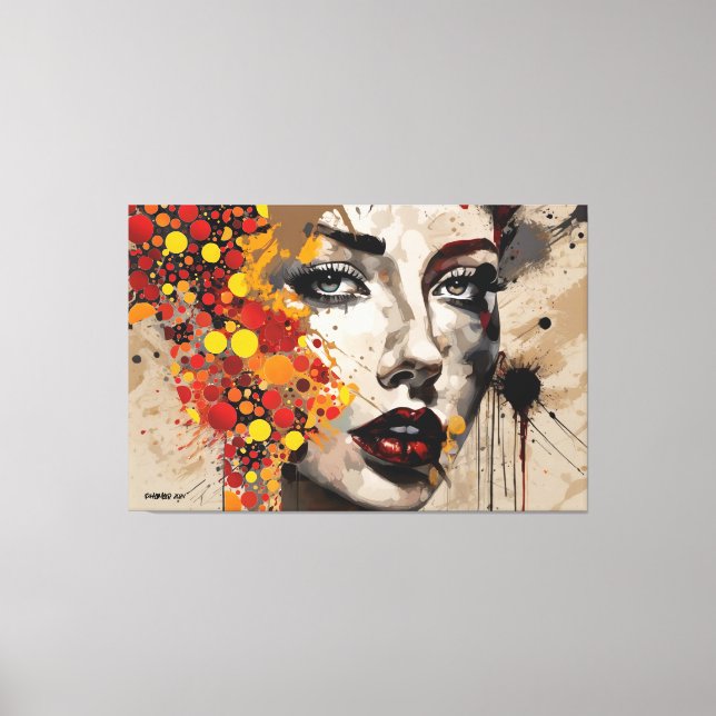 Lienzo ABSTR_24-006, Abstract Faces Art (Anverso)