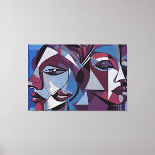 Lienzo ABSTR_24-020, Cubismo