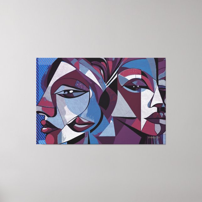 Lienzo ABSTR_24-020, Cubismo (Anverso)