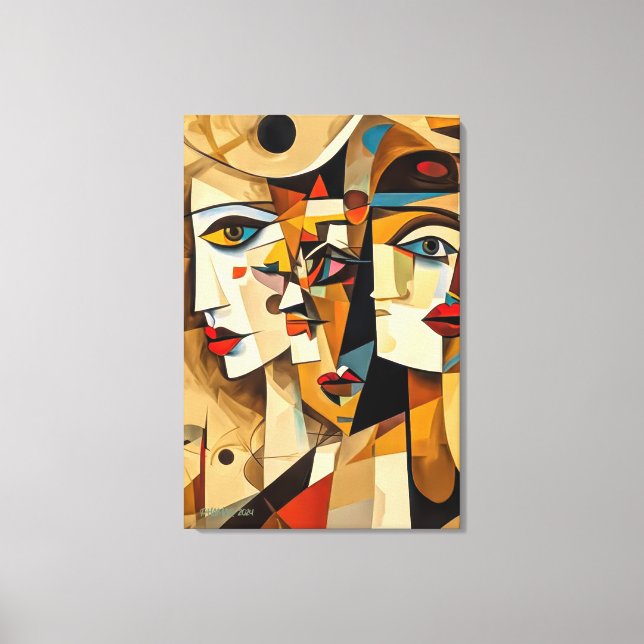 Lienzo ABSTR_24-023, Cubismo (Anverso)