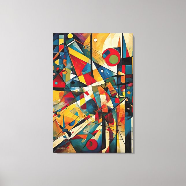 Lienzo ABSTR_24-033, geométrico, cubismo (Anverso)