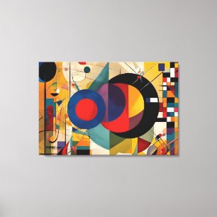 Lienzo ABSTR_24-035, geométrico, cubismo