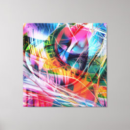 Lienzo Abstracción de Líneas Dinámicas