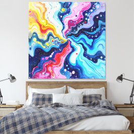 Lienzo Abstracción de remolino colorido vibrante