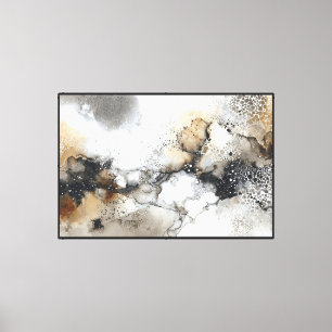 Lienzo Abstracción de textura orgánica beige, marrón y ne