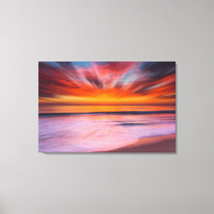 Lienzo Abstracción del atardecer en la playa de Tamarack