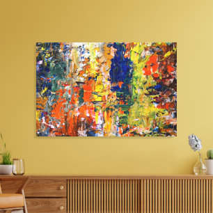 Lienzo Abstracción espontánea - Texturas de pintura de ac