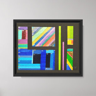 Lienzo Abstracción Geométrica De Colores
