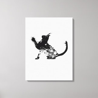 Lienzo Abstract Cat is touching something