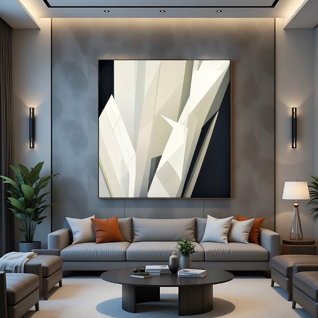 Lienzo Abstract Crystalline Geometry (Subido por el creador)