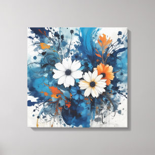 Lienzo Abstract Floral Watercolor Burst