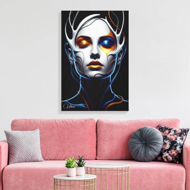 Lienzo Abstract Futuristic Woman Portrait Canvas Art (Insitu (Sala de estar))
