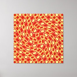 Lienzo Abstract geometric swirl retro pattern in red 