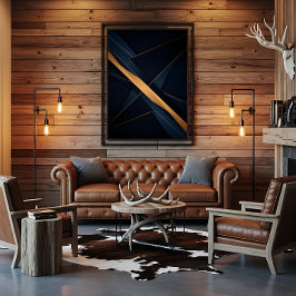 Lienzo Abstract Golden Connections