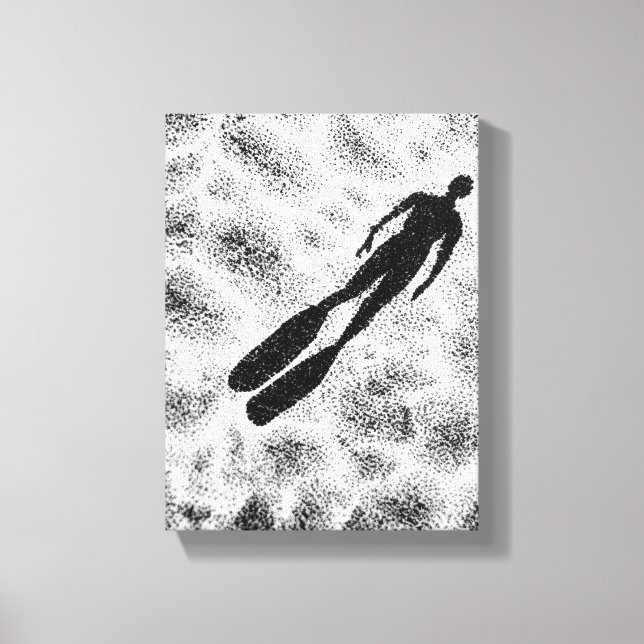 Lienzo Abstract Human Silhouette – Modern Black & White A (Anverso)