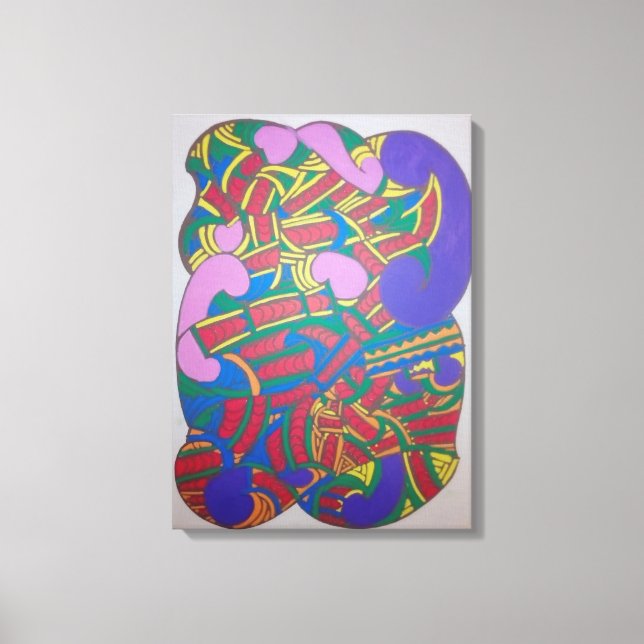 Lienzo Abstract kowhaiwhai Maori motif (Anverso)