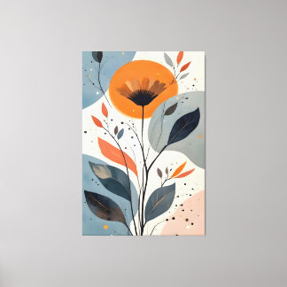 Lienzo Abstract Minimalist Floral Botanical Art Illustrat