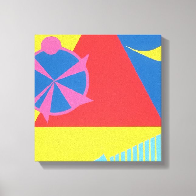 Lienzo Abstract Pink Windmill Canvas Print (Anverso)