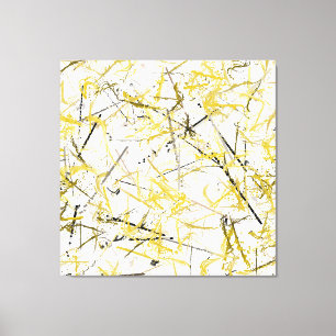 Lienzo Abstract Scribbles - Mustard and Brown