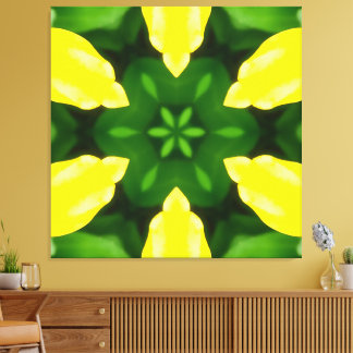 LIENZO ABSTRACT YELLOW AND GREEN DRAWING. SAMER BRASIL. 3