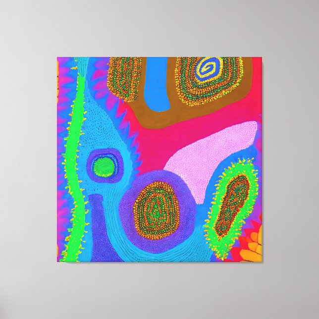 Lienzo Abstracto aborigen Art Vol. 05 (Anverso)