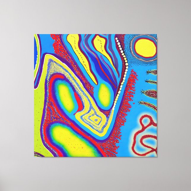 Lienzo Abstracto aborigen Art Vol. 10 (Anverso)