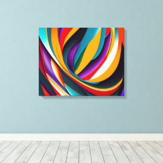 Lienzo Abstracto Arcoíris de Aceite Colorido