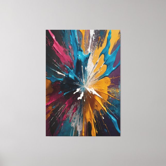 Lienzo Abstracto Color Color Explosión Canvas negrita Mur (Anverso)