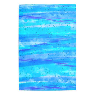 Lienzo abstracto de ondas azul y púrpura de arte d