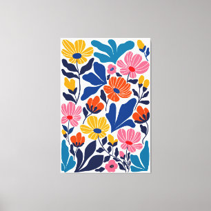Lienzo Abstracto Floral Contemporáneo Inspirado en Matiss