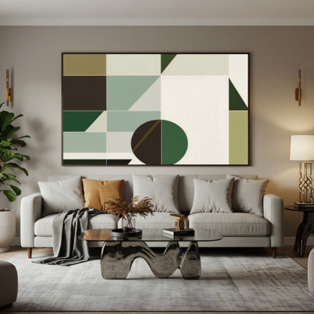 Lienzo Abstracto Geométrico de Tonos Terrestres Modernos (Subido por el creador)