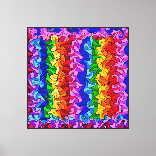 Lienzo Abstracto Girado y Rizado (Anverso)