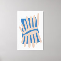 Abstracto inspirado por el matismo en el azul y la