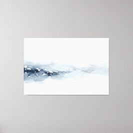 Lienzo Abstracto Paisaje Marino Minimalista Moderno Plata