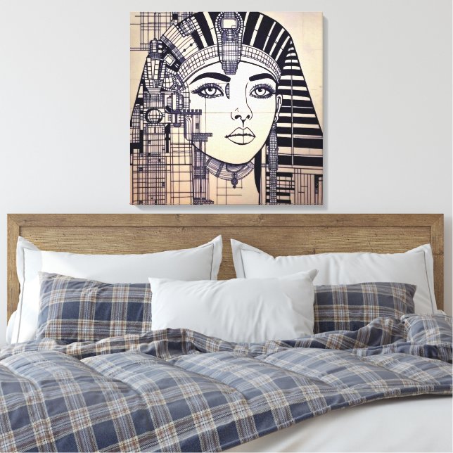Lienzo Abstrakter Cleopatra Kopf (Insitu(Dormitorio))
