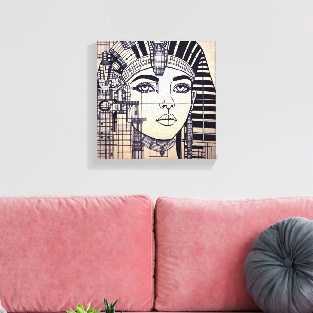 Lienzo Abstrakter Cleopatra Kopf (Insitu (Sala de estar))