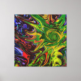 Lienzo Abstraktes Bild mit dem Titel "Welten entstehen"