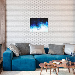 Lienzo Abstrato de Agua Azul