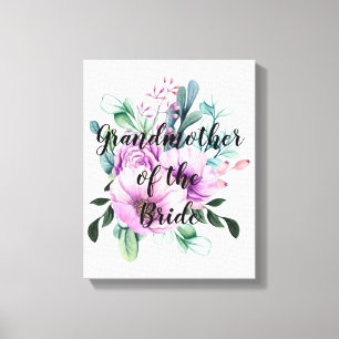 Lienzo Abuela personalizada del novio de la novia