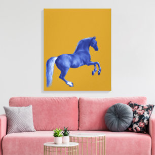 Lienzo Abuelo de Godolphin Arabian... Caballo azul