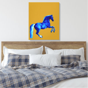 Lienzo Abuelo de Godolphin Arabian... Caballo azul