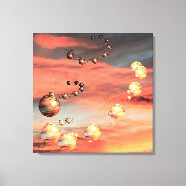 Lienzo Abundan los planetas (Anverso)