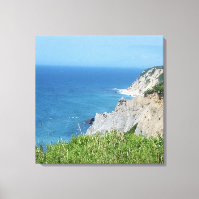 Lienzo Acantilados de Block Island - Block Island, Rhode  (Anverso)