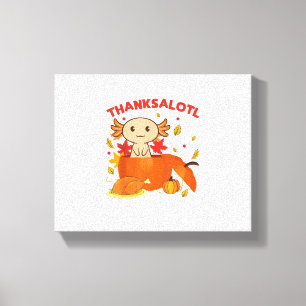 Lienzo Acción de Gracias Axolotl Thanksalotl Salamander T