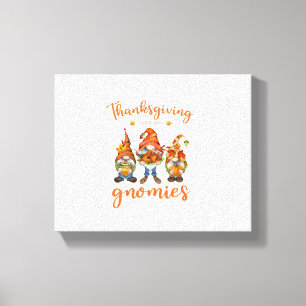 Lienzo Acción de Gracias Con Mis Gnomies El Otoño Gnomes 