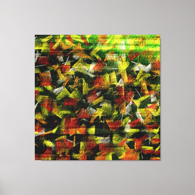 Lienzo Aceite abstracto y pintura acrílica 3 (Anverso)