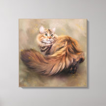 Aceite para dibujar retratos de gatos siberianos