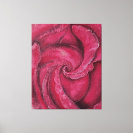 Lienzo Acercamiento a la rosa roja