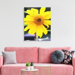 Lienzo Acercamiento al girasol amarillo bonito