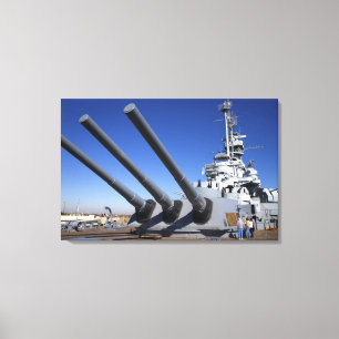 Lienzo Acorazado de USS Alabama en el monumento del